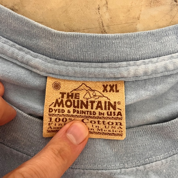 Vintage The Mountain Y2K Tiger Tye Dye Tshirt XXL Light Blue - Picture 5 of 5